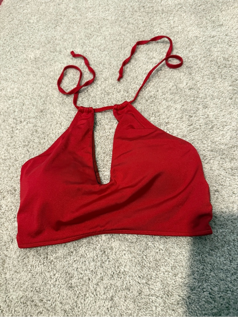 Red Halter Bikini Top - Women's Swim Bikini